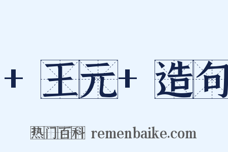 +王元+造句是什么意思的图片